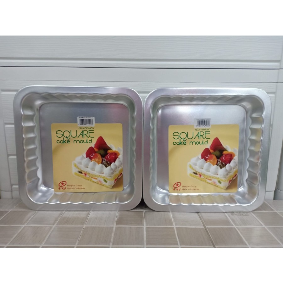 MASPION Cetakan Kue Segi Aluminium Foil 22 x 22 cm