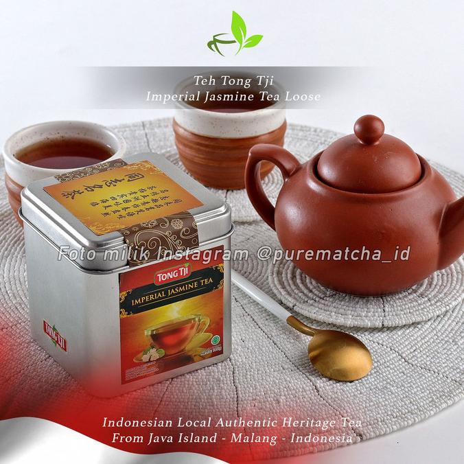 

(BISA COD) Tong Tji Imperial Jasmine Tea Kaleng 100gr Daun Teh Melati Tongtji Tea KOMPLIT Kode 1092