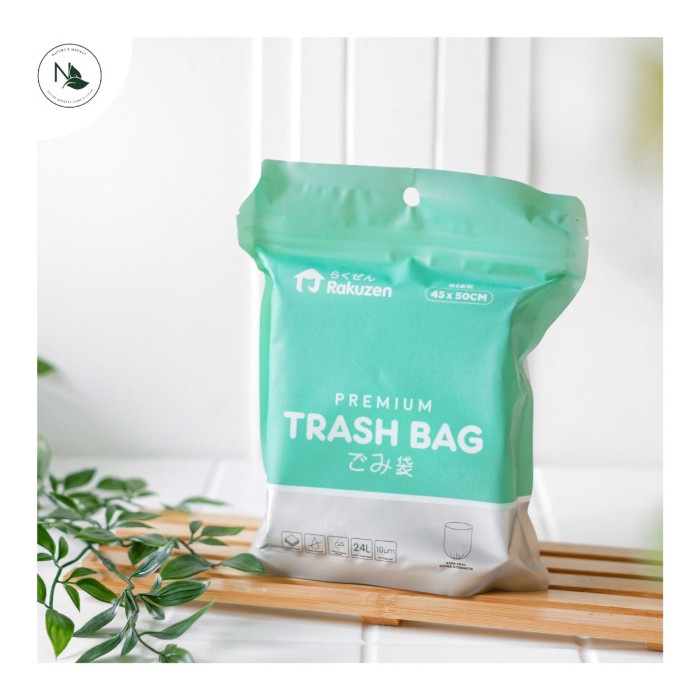 

Rakuzen Premium Trash Bag Kantong Sampah Uk 45 x 50 - Mint Green