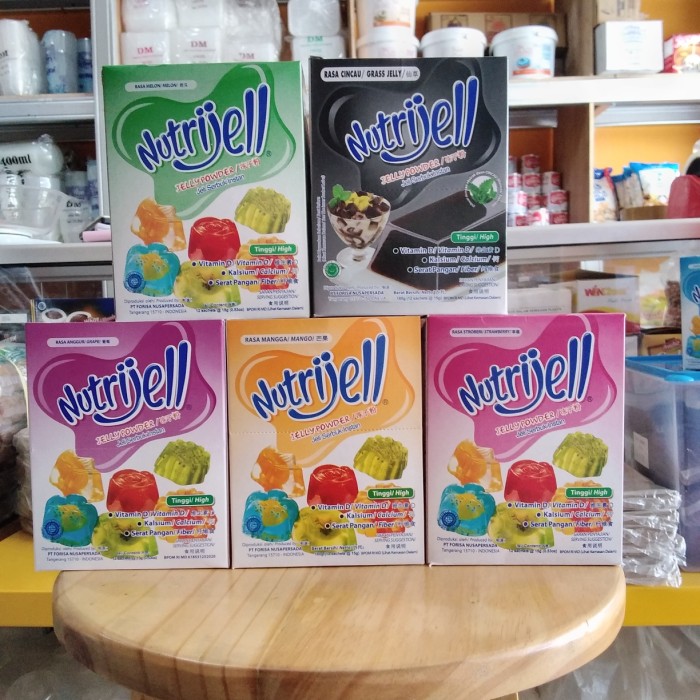 

Nutrijell Jelly Powder Instant 1 Box 12 sachet @15gr - Strawberi