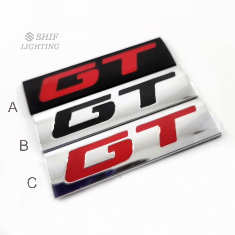 1pc Stiker Emblem Metal Logo Gt Pengganti Untuk Bagasi Belakang Mobil Universal Gt