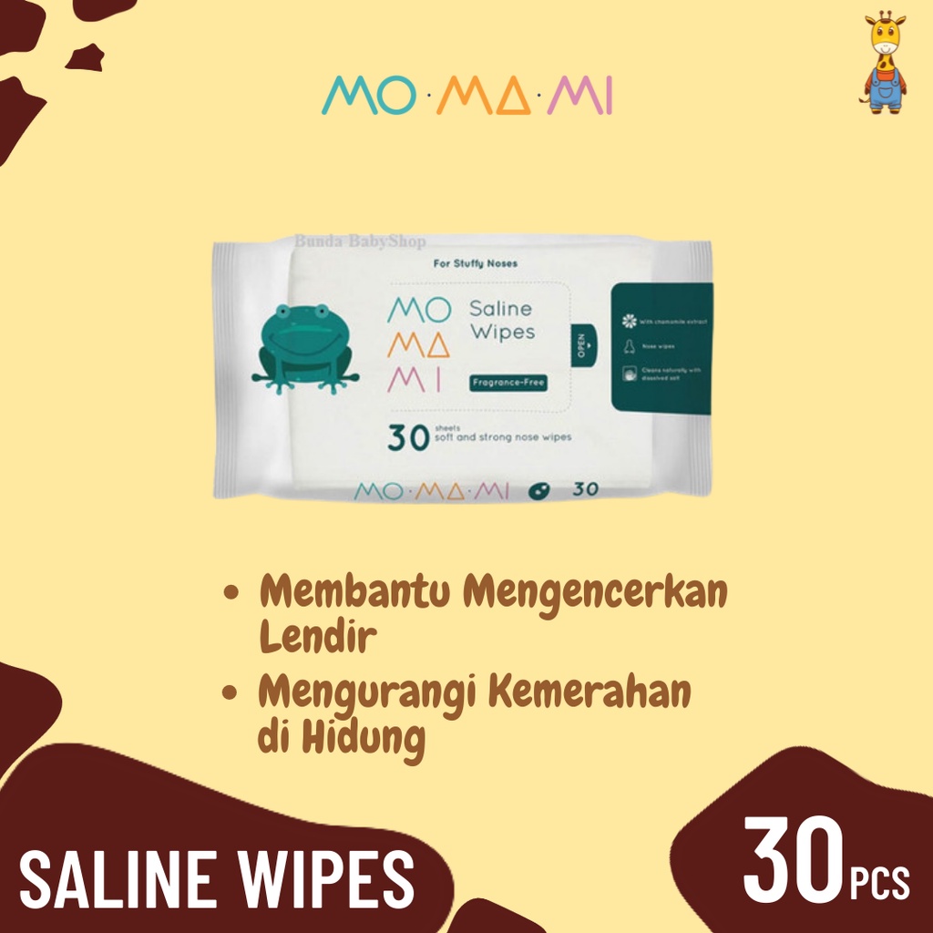 MoMaMi Saline Wipes 30&quot; - Tisu Basah Anti Flu Bayi