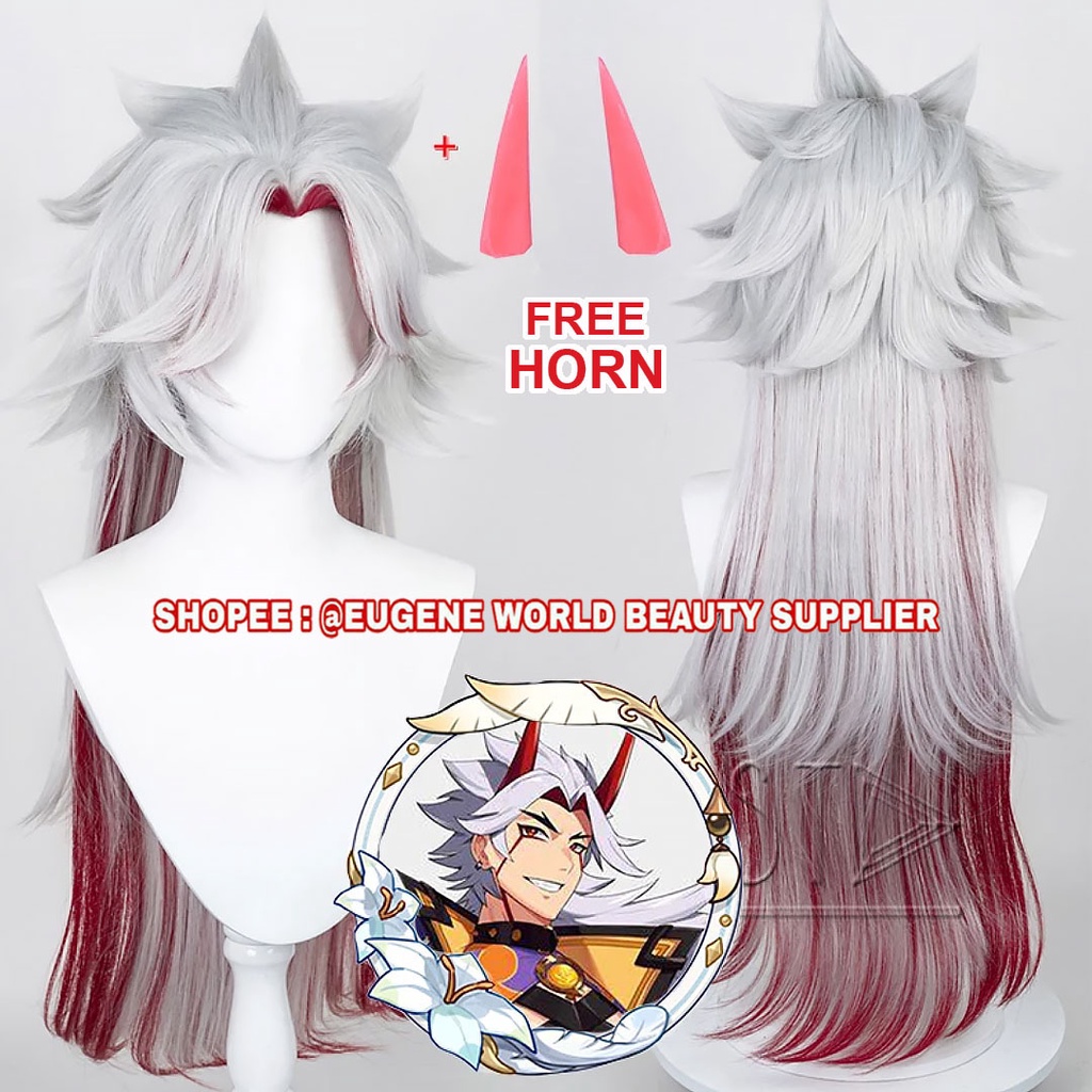 FREE TANDUK 2 PCS : WIG ARATAKI ITTO WIG ITTO ARATAKI  WIG ARATAKI ITO WIG ITO ARATAKI WIG COSPLAY G