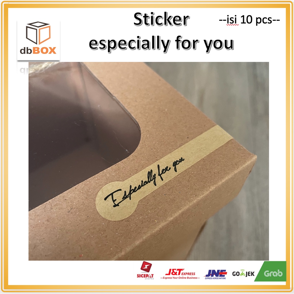 

(isi 10 pcs) sticker espesially for you sticker rustic sticker kue label sticker