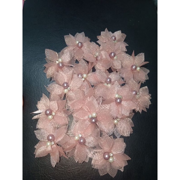 Bunga Solder / bunga organza / aplikasi bunga