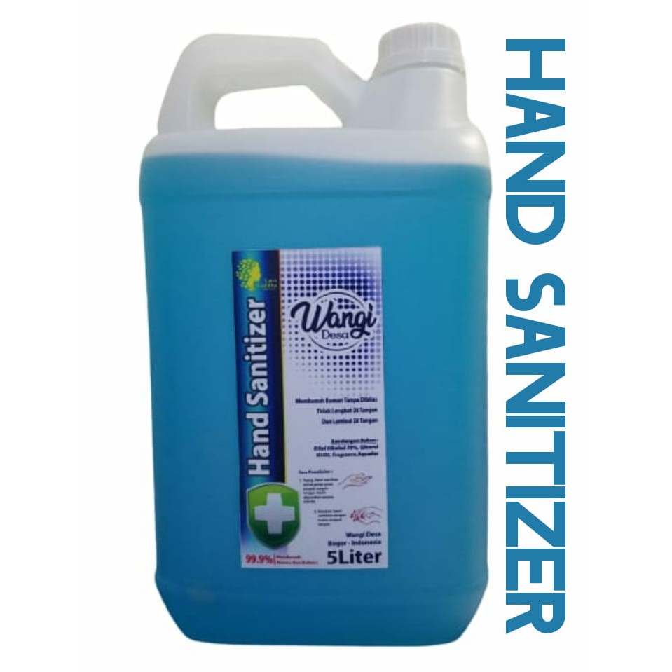 HAND SANITIZER CAIR BIRU WANGI DESA 5 LITER KEMENKES RI
