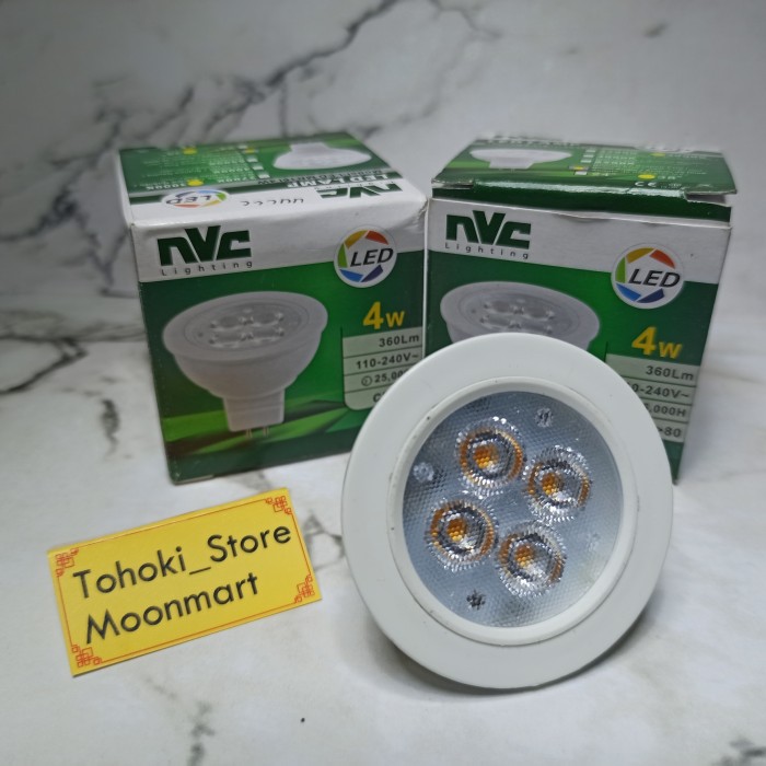 Lampu Sorot LED 4w/ NVC/ MR16/ 3000k/ 220volt