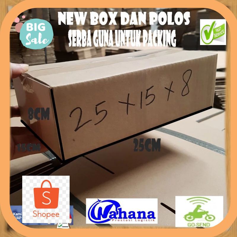 

Termurah Kardus Box Karton Polos Uk25x15x8 Terlaris