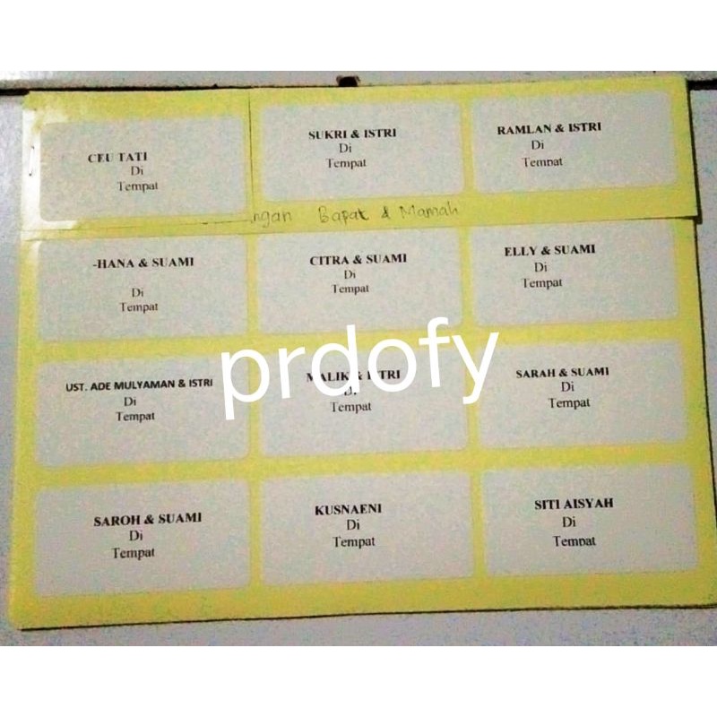 Jasa Cetak Label Undangan - Label Tom Jerry 103