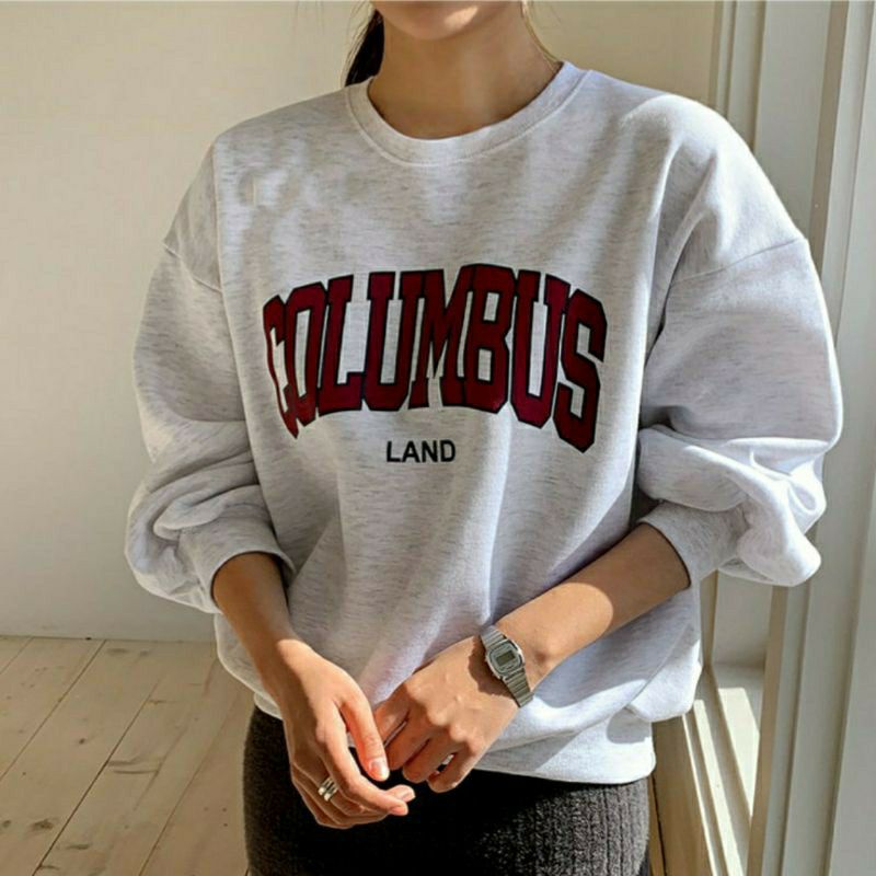 Sweater COLUMBUS LAND Big Size S - XXXXXL(6XL) Women Korean Fashion Loose Long Sleeve Jaket Hoodie OVERSIZE Jumbo Pria Wanita 5XL 4XL 3XL 2XL XL L M