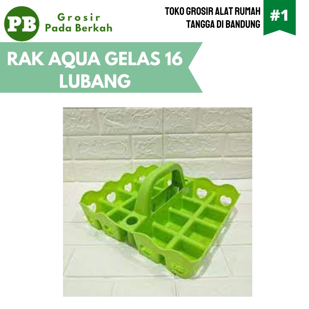 Rak Aqua Gelas Tempat Aqua Gelas Plastik 16 lubang