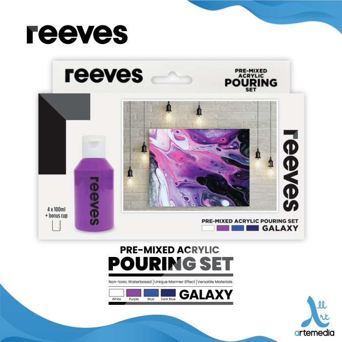 

Cat Akrilik Reeves Pre Mixed Acrylic Pouring Paint Galaxy Color Set