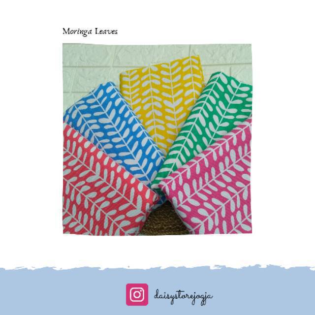 Kain Kanvas Motif Daun Moringa Warna Shabby