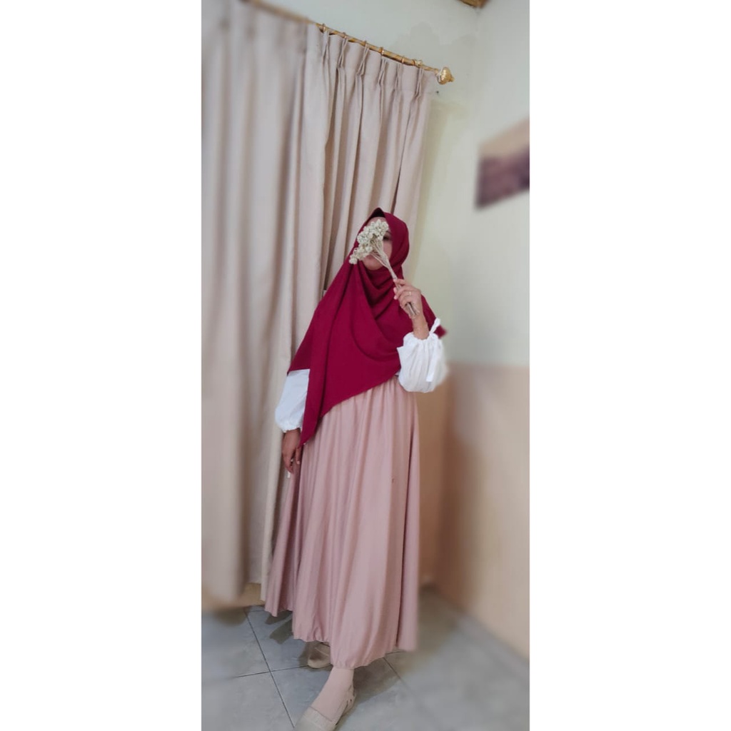 Ainahijab Rok Panjang Wanita Premium Warna Hitam