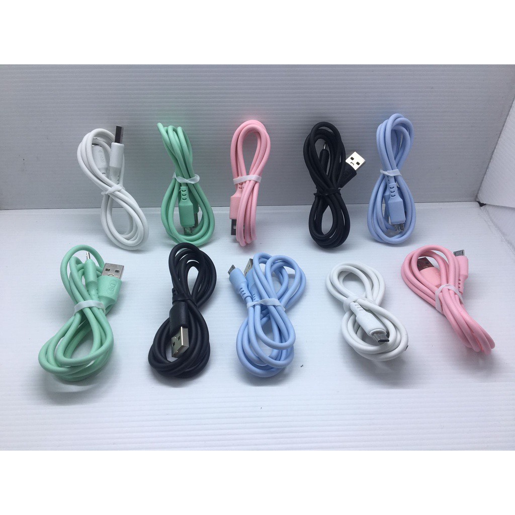 KABEL DATA CHARGER D6 U19 MACARON MICRO USB FOR ANDROID UP TO 2.4A