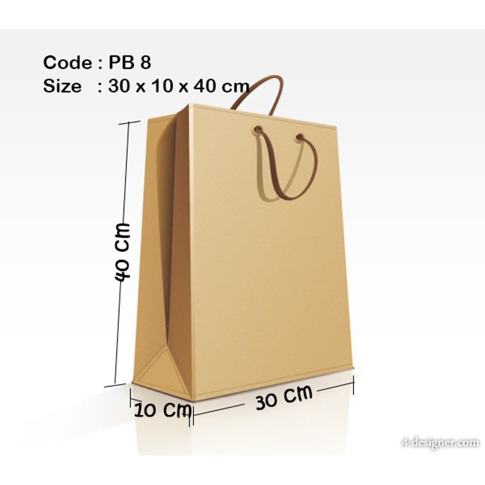 

Paper bag shopping bag tas kertas polos 30x10x40