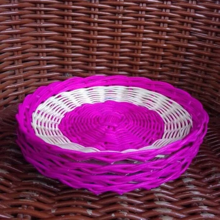 piring rotan anyaman bulat diameter -+24 CM