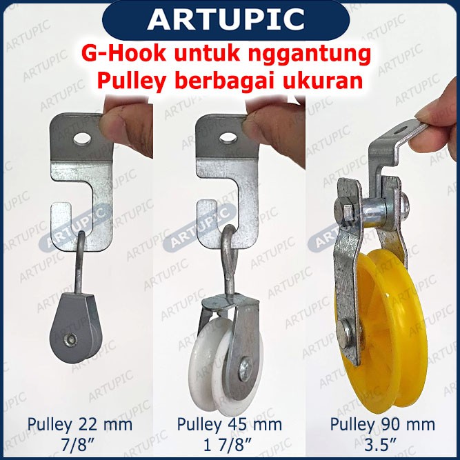 G-Hook Gantungan Pulley Puley G Hook Cocok untuk semua Pulley dan Hand Winch Kandang Ayam