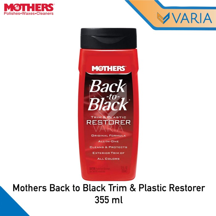 Mothers Back To Black Trim &amp; Plastic Restorer 355 ml Penghitam Plastik