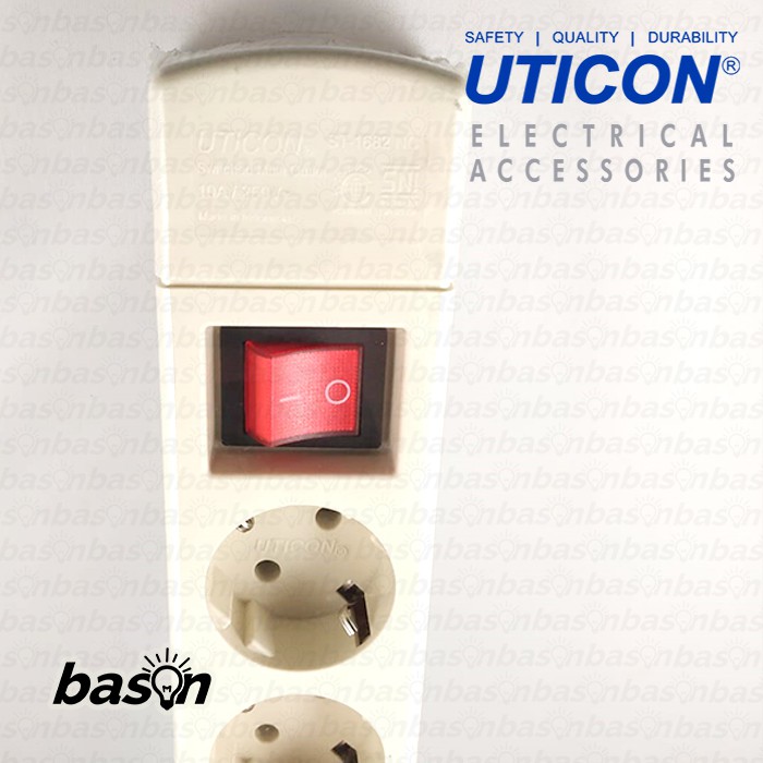 UTICON ST1682NC Multi Outlet - Stop Kontak 6 Lubang - TANPA KABEL