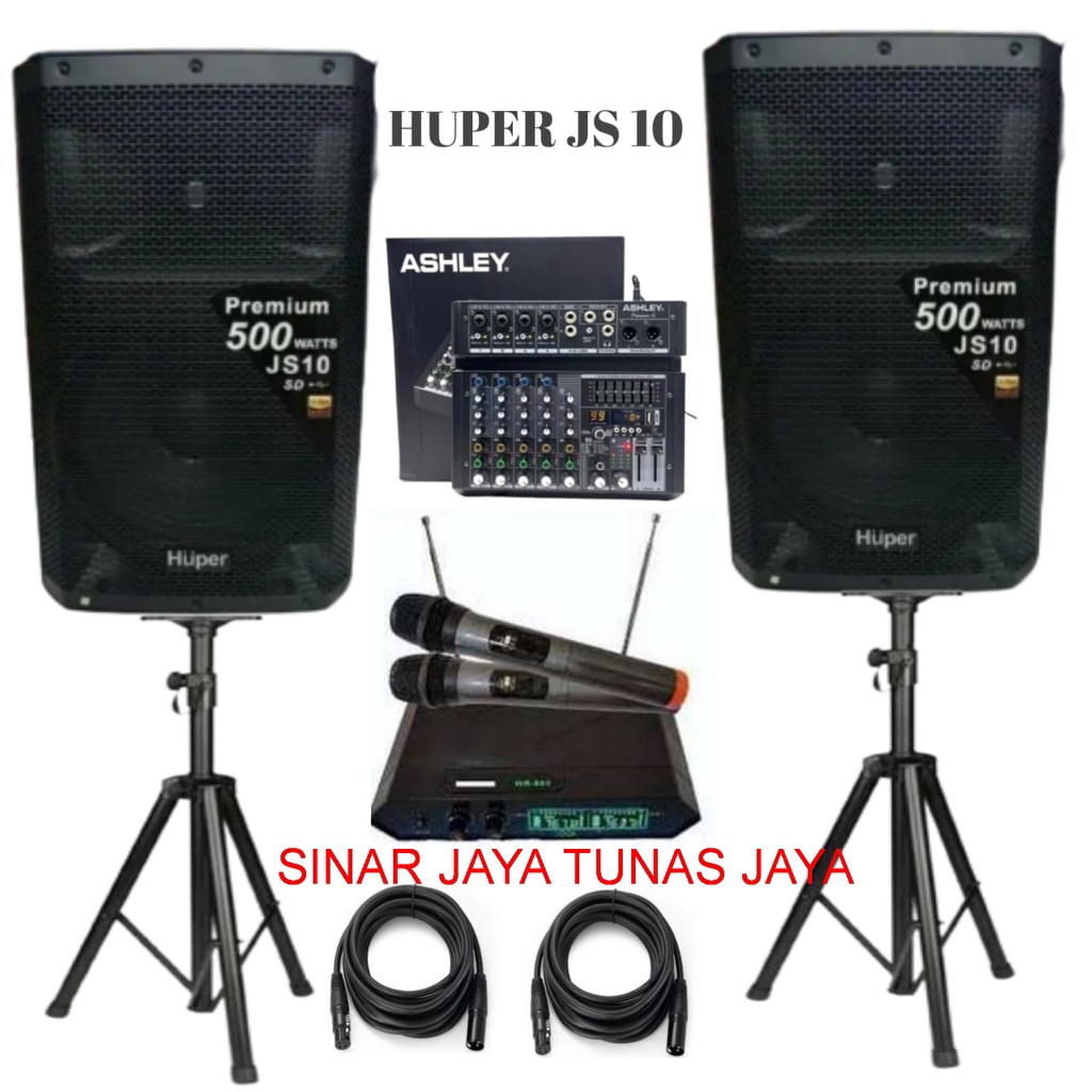 Huper Speaker Aktif JS 10 - 15 Inch Original Speaker Aktif Huper JS10 1000 watt Watt