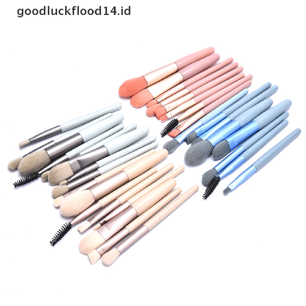 [OOID] 8Pcs Mini Portable Soft Makeup Brushes Eyeshadow Blending Beauty Brush Tool ID