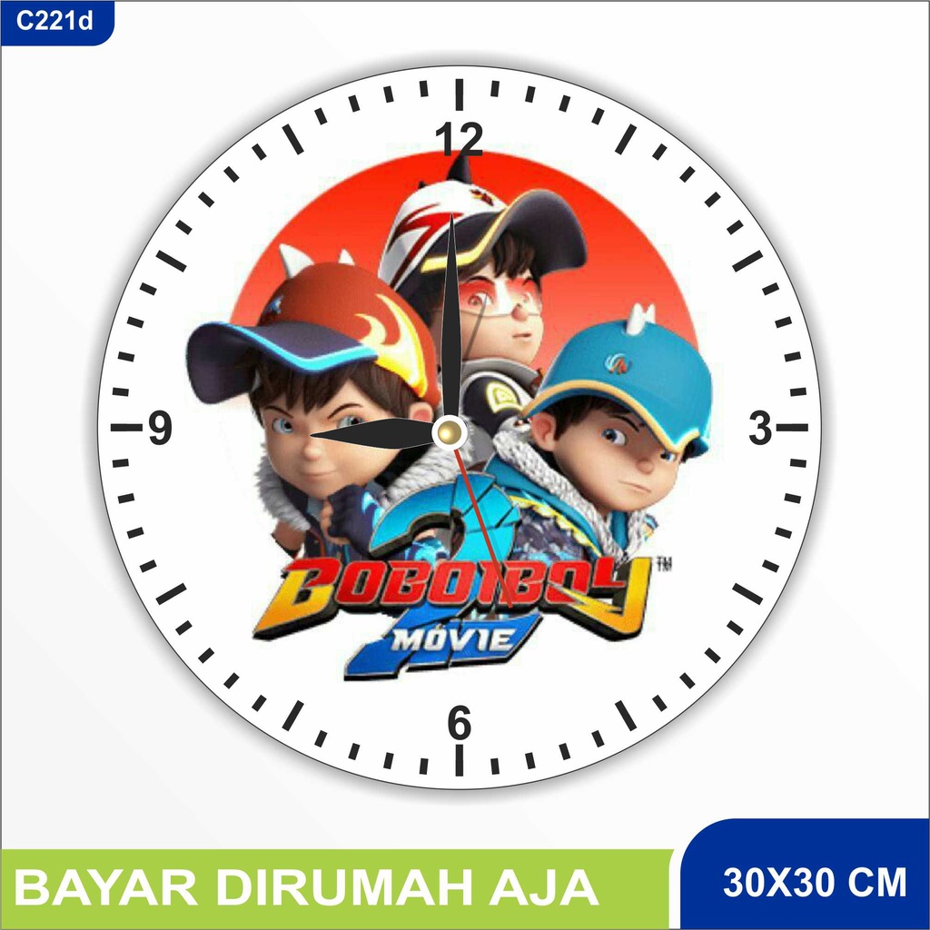 Jam Dinding Boboiboy/jam Dinding Karakter Animasi Super Hero Boboiboy dan Teman C221