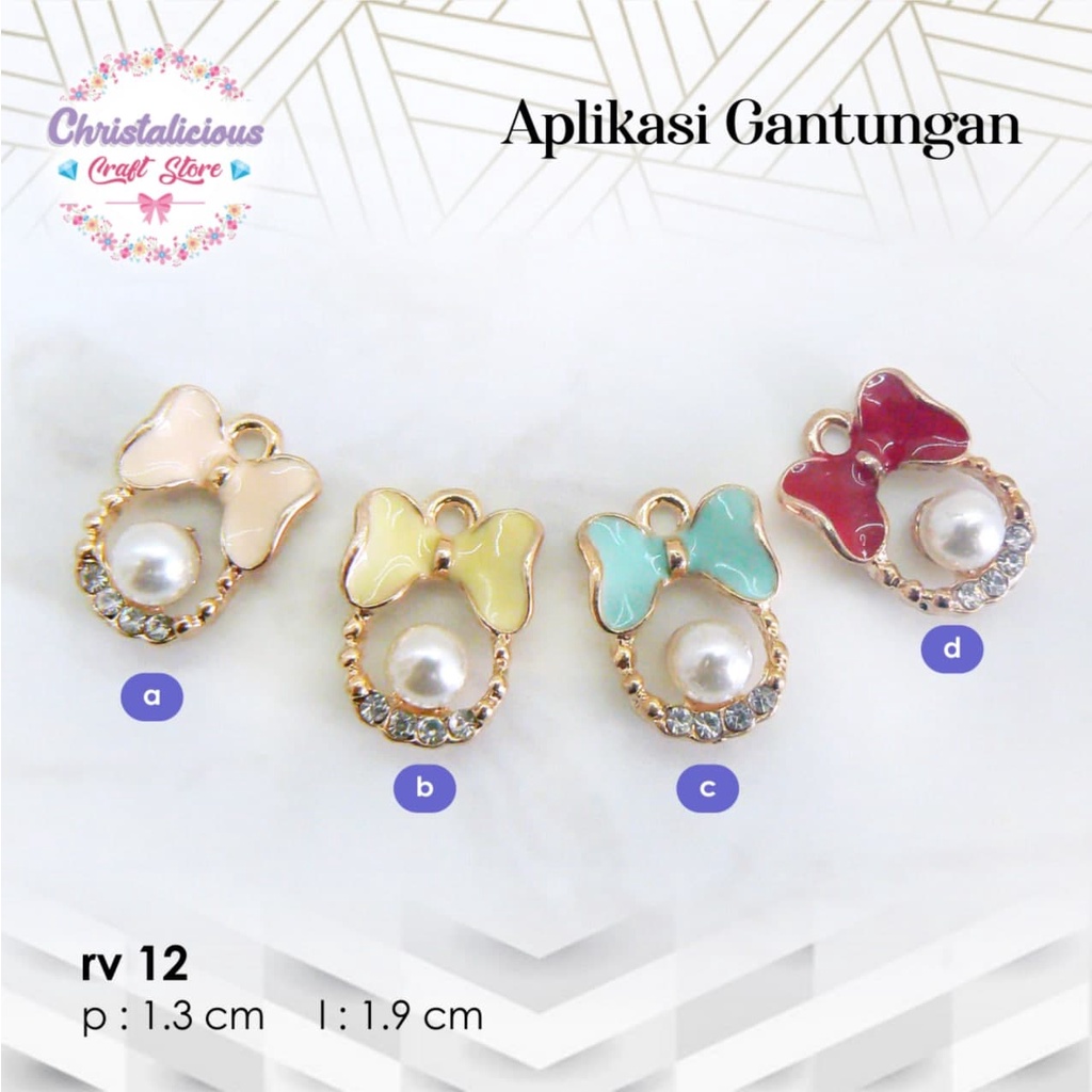 Charm gelang, charm anting, aksesories, liontin kalung, charm kalung, charm mutiara