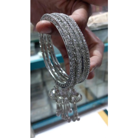 gelang india silver swarosky murah 4 pcs size 210/perhiasan india