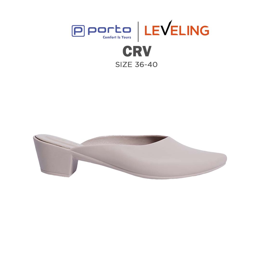 CRV - Porto Leveling Sepatu Kerja Wanita Wedges Heels 5CM Karet Casual Korea Nyaman Porto Lady