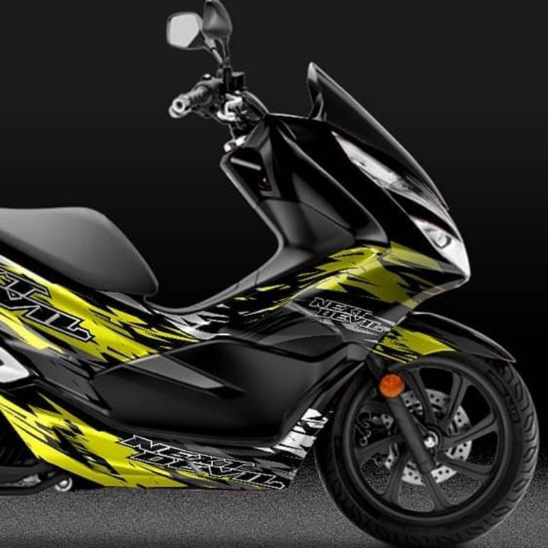 decal pcx hitam premium
