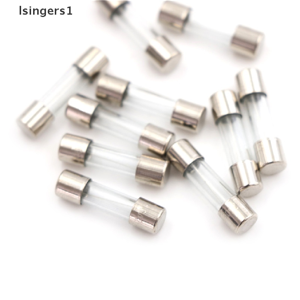 (lsingers1) 10pcs Sekring Tabung Kaca 5mm x 20mm 1.6A T1.6A 250V 1.6amp
