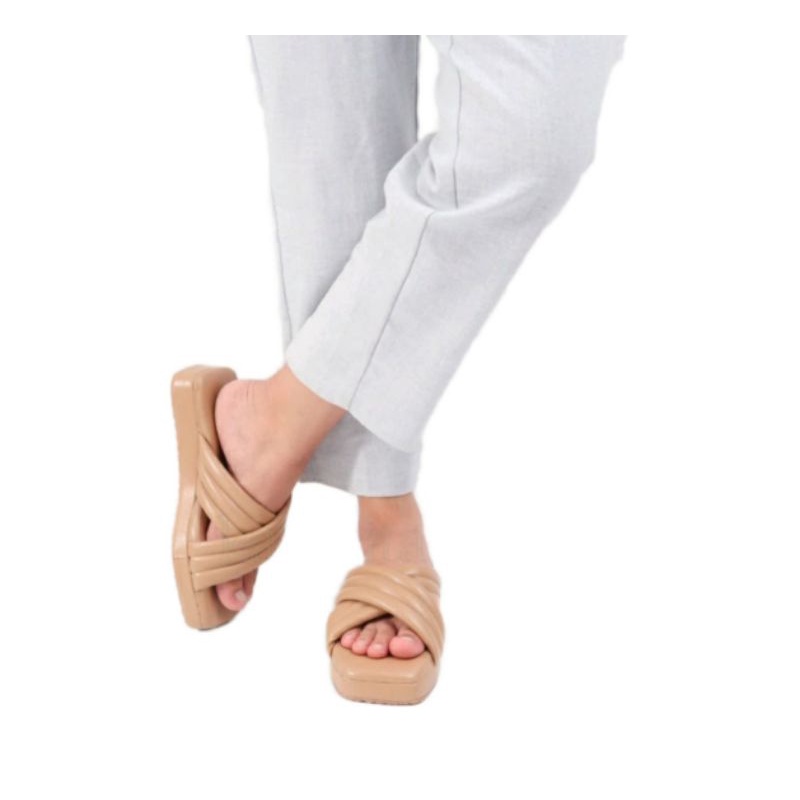 Sandal flat wanita kokop silang flatfrom/sandal kekinian