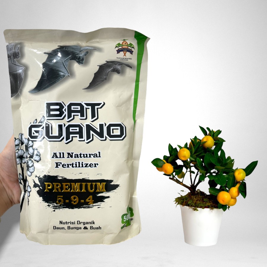 Pupuk organik buah BAT GUANO dari kotoran kelelawar 500 gr