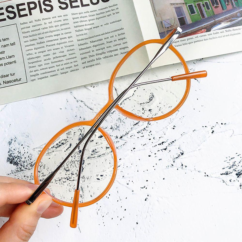 Agustina Bingkai Bulat Spectacles Personality Retro Simple Anti Radiasi Kacamata Anti Cahaya Biru Pria Kacamata Baca Lensa Bening Kacamata Kacamata Optik