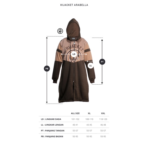 Hijacket Arabella Original Guranteed Jaket Wanita Panjang Hijaket Jaket Muslimah Parka Free Souvenir-4