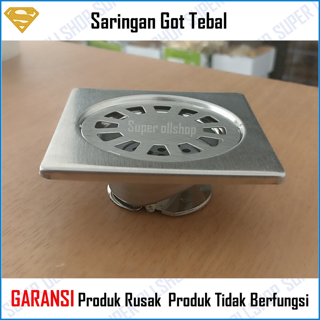 Saringan Got Stainless Anti Bau Serangga Kecoak Floor Drain Tebal Sargot Lantai Kamar Mandi Toilet