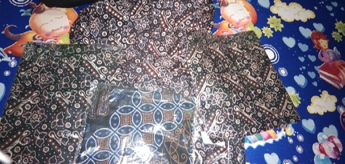Paling Komplit - Couple Gamis Sarimbit Batik Hem Dan Kemeja Keluarga