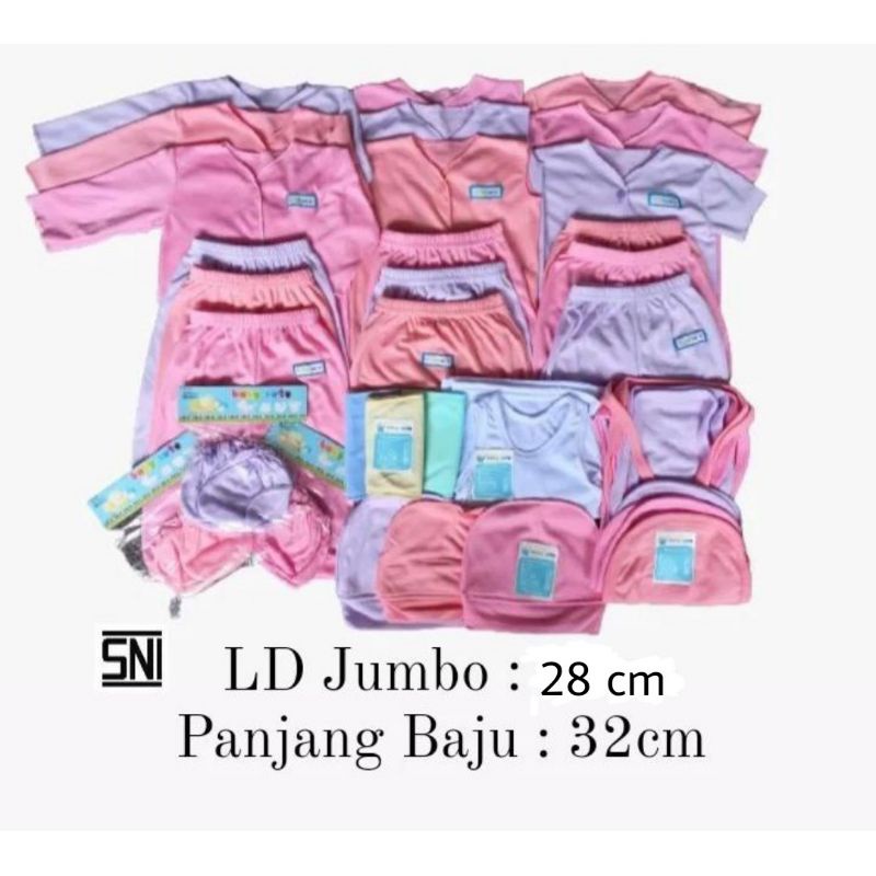 Paket Hemat Perlengkapan Baju Bayi Celana Kado topi popok gurita jumper Newborn Girl SNI promo 8.8