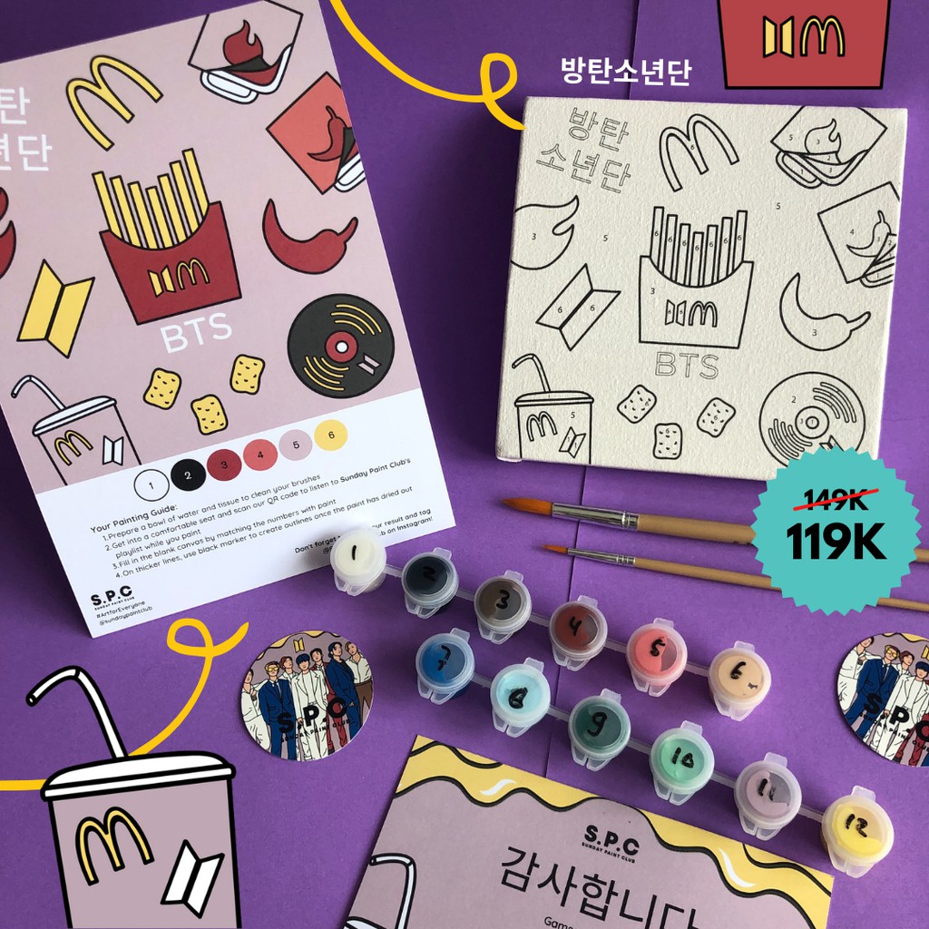 Paint by Number Kit - McD x BTS | Sunday Paint Club
