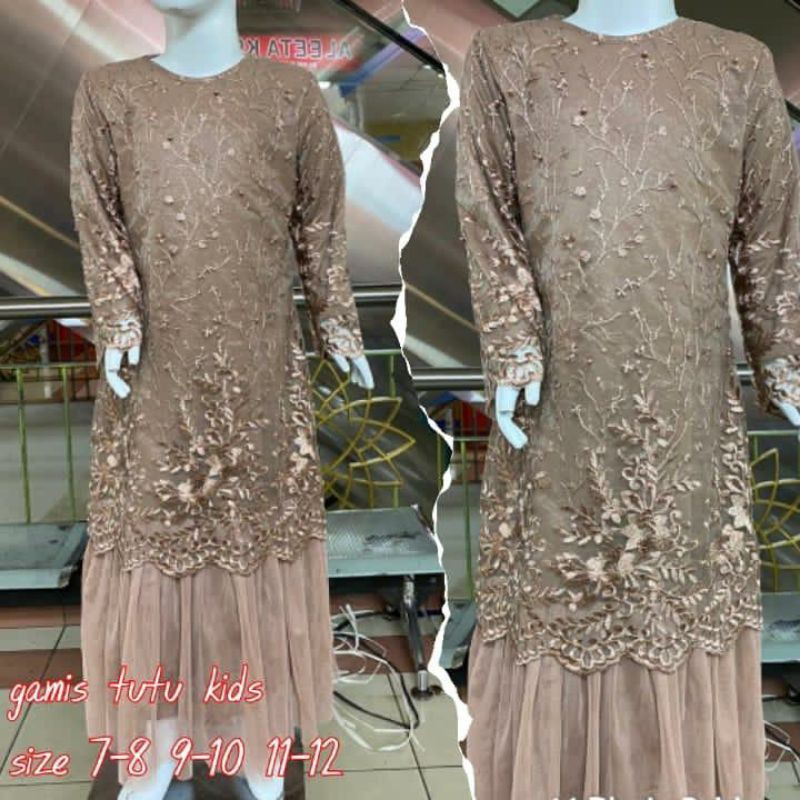 kebaya anak , Gamis Tutu Terbaru untuk Anak Full bordir , gamis anak , gamis remaja tanggung.