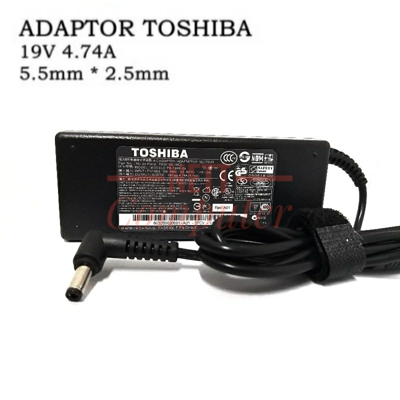 Adaptor Casan Charger Toshiba Satellite 1100-DDR S101 S1105 1105-S101 1130 series 19v 4.74A New Ori