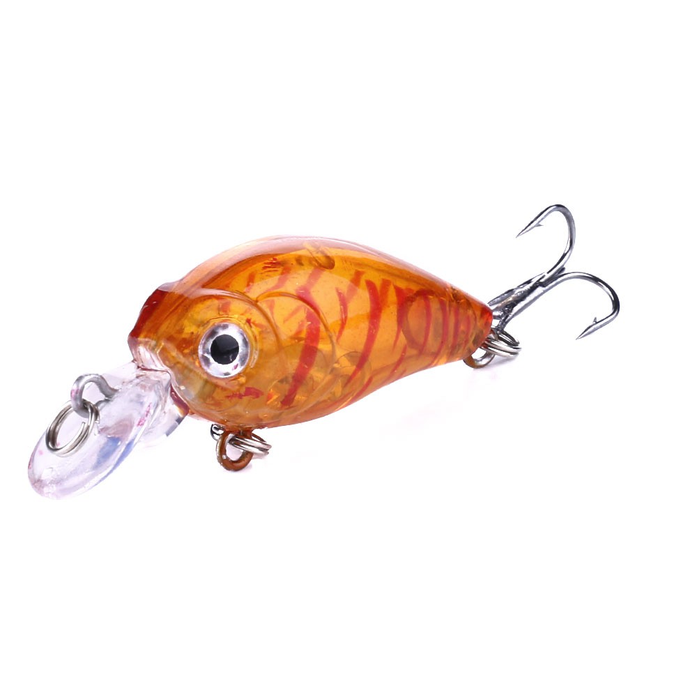 HENGJIA 9Pcs 4.5CM/4.0G Umpan Pancing Crankbait Bentuk Ikan Bergoyang Aneka Warna Fishing Lure Bait