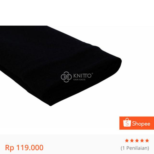 Kain Cotton Combed 24s Jet Black (bahan Kaos)