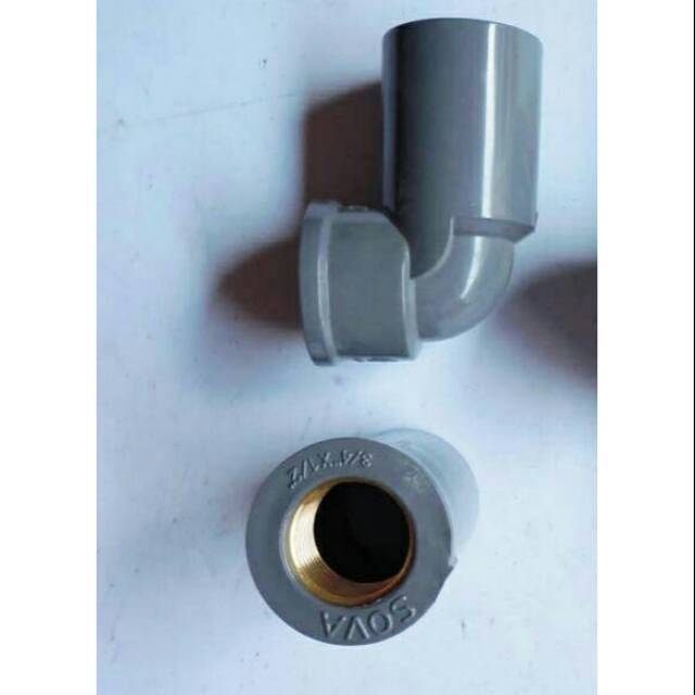 Socket Elbow Drat Kuningan Merk Sova