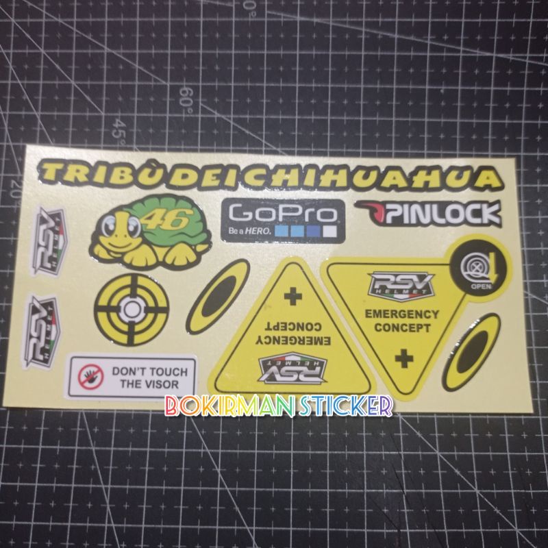 STICKER HELM RSV NJS SET VISOR