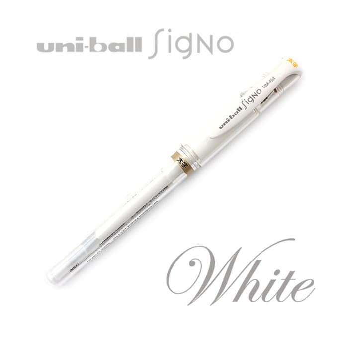 

OPEN SALE UNI-BALL SIGNO BROAD UM-153 WHITE PEN (GEL INK)