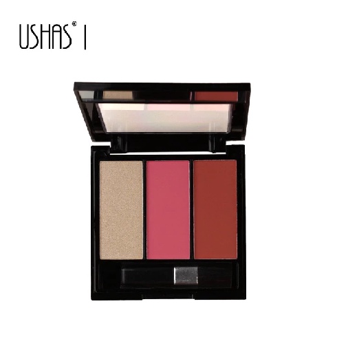 Ushas Matte 3 Color Blush &amp; Highlight 4,2gr / Blush On / Highlight 3 Warna