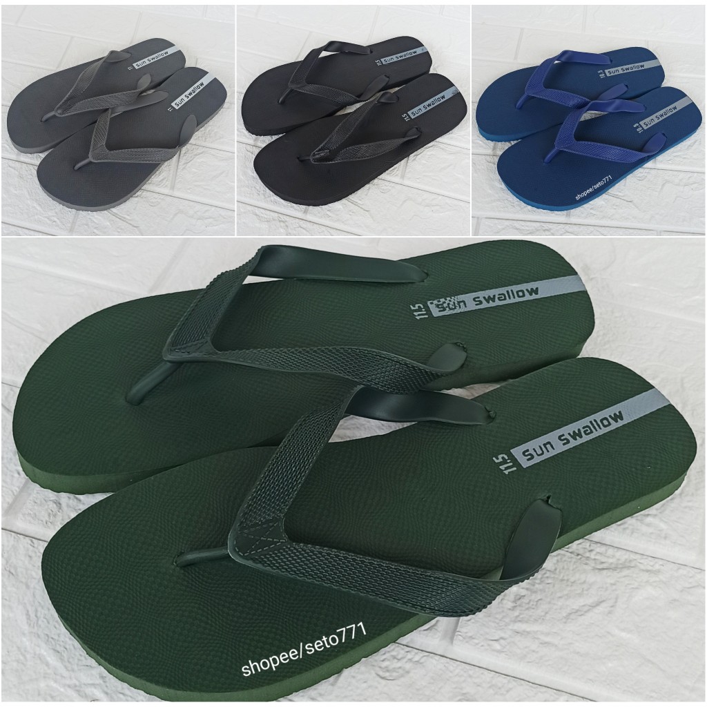SunSwallow OSAKA Sandal Jepit Pria Sun swalow Sendal Japit Laki2 Cowok Simple Macho Elegan Premium