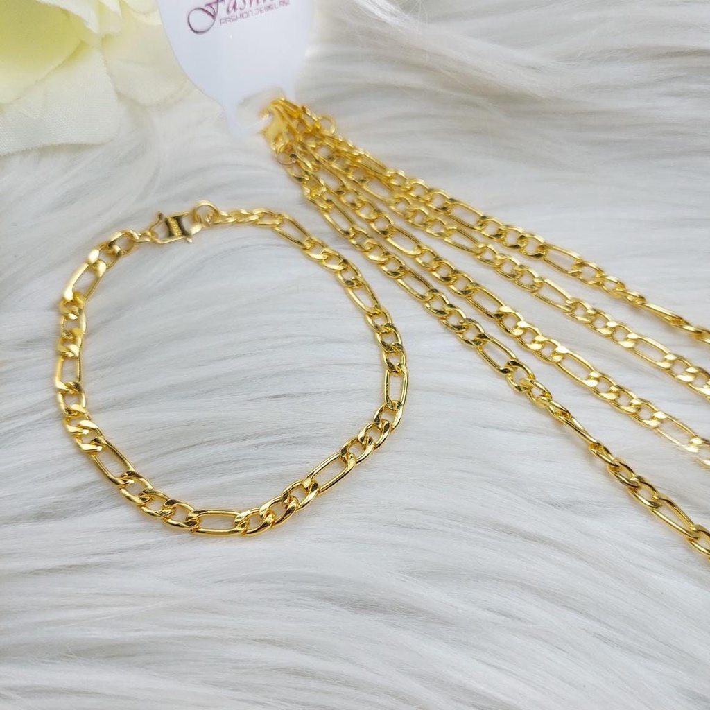 Gelang Tangan Wanita Model Rantai Anti Karat Lapis Emas 24k Terbaru 2022